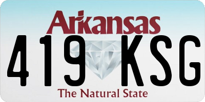 AR license plate 419KSG