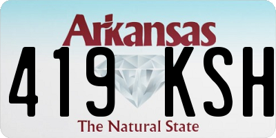 AR license plate 419KSH