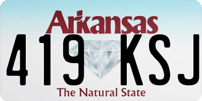AR license plate 419KSJ