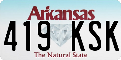 AR license plate 419KSK