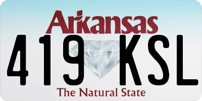 AR license plate 419KSL