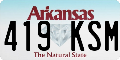 AR license plate 419KSM