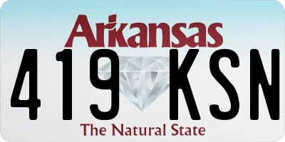 AR license plate 419KSN