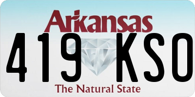 AR license plate 419KSO