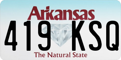 AR license plate 419KSQ