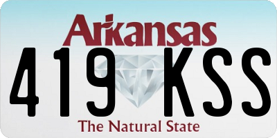 AR license plate 419KSS