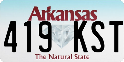 AR license plate 419KST