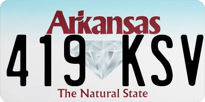 AR license plate 419KSV