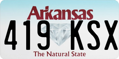 AR license plate 419KSX
