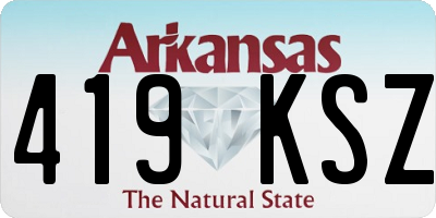 AR license plate 419KSZ
