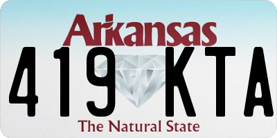 AR license plate 419KTA