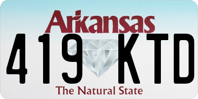 AR license plate 419KTD
