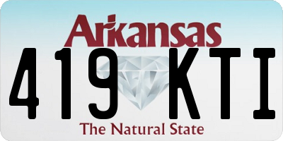 AR license plate 419KTI