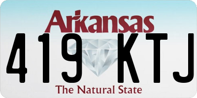 AR license plate 419KTJ