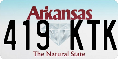 AR license plate 419KTK