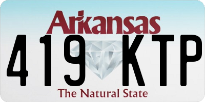 AR license plate 419KTP