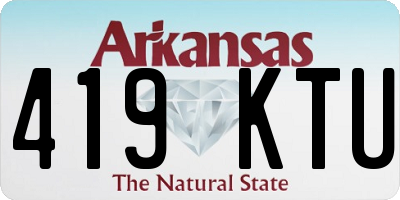AR license plate 419KTU