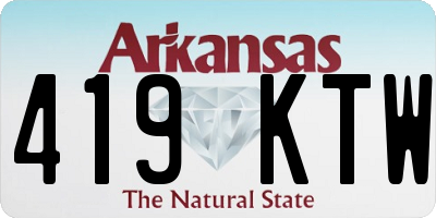 AR license plate 419KTW
