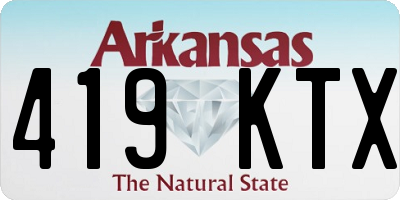 AR license plate 419KTX