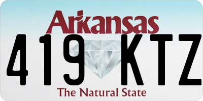 AR license plate 419KTZ