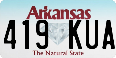 AR license plate 419KUA