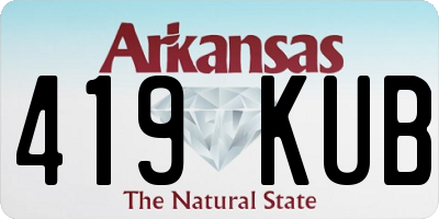 AR license plate 419KUB