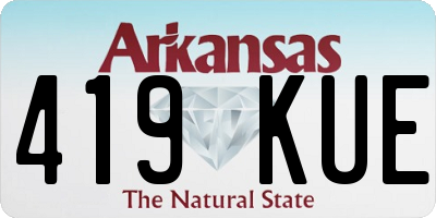 AR license plate 419KUE
