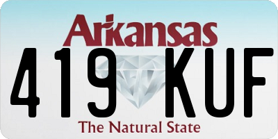 AR license plate 419KUF