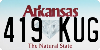 AR license plate 419KUG