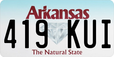 AR license plate 419KUI