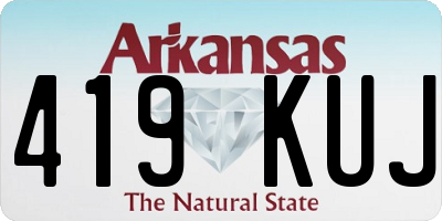 AR license plate 419KUJ