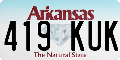 AR license plate 419KUK