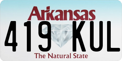 AR license plate 419KUL