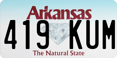 AR license plate 419KUM