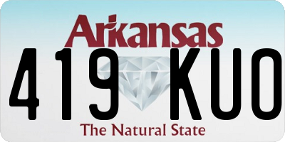 AR license plate 419KUO