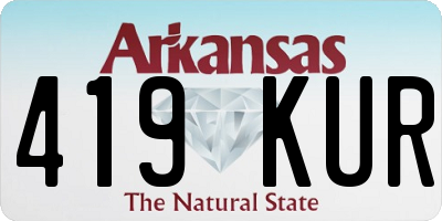 AR license plate 419KUR