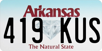 AR license plate 419KUS