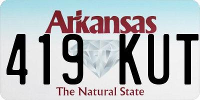 AR license plate 419KUT