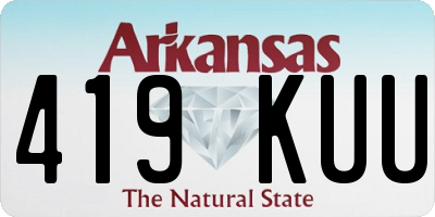 AR license plate 419KUU