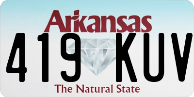 AR license plate 419KUV