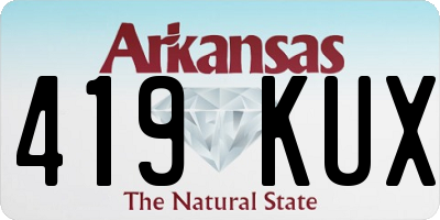 AR license plate 419KUX