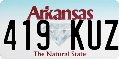 AR license plate 419KUZ
