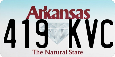 AR license plate 419KVC