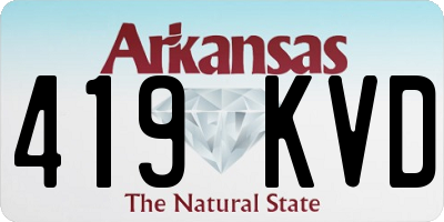 AR license plate 419KVD
