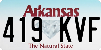AR license plate 419KVF