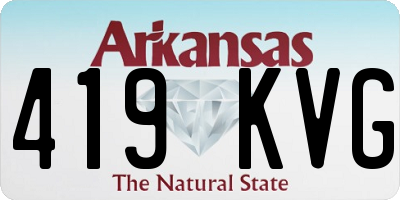 AR license plate 419KVG