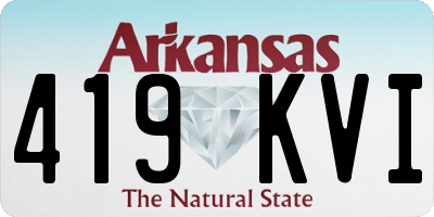 AR license plate 419KVI