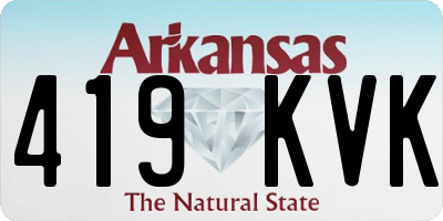 AR license plate 419KVK