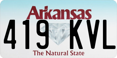 AR license plate 419KVL
