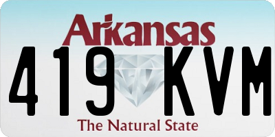 AR license plate 419KVM